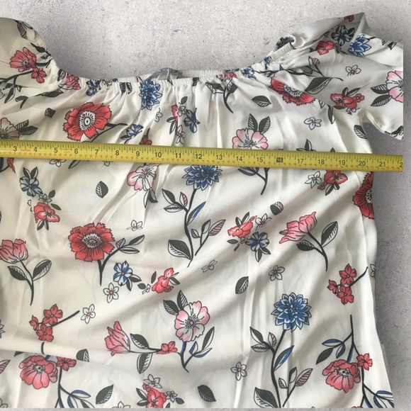 Milan Kiss Women’s Large Floral Off-Shoulder Maxi Dress Lightweight Side Slit - Picture 6 of 7